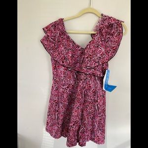 Red paisley Plus size one piece bathing suit Size 20